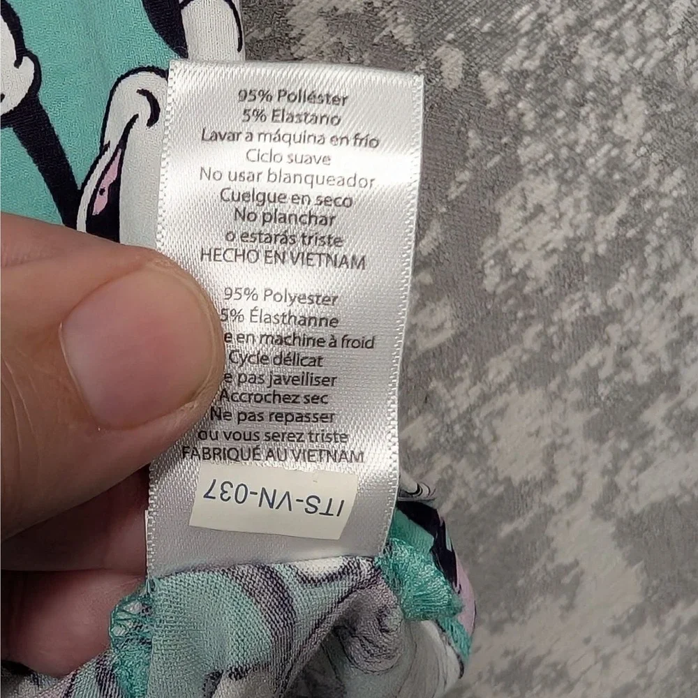 LuLaRoe Disney Mickey Mouse Mint Green Graphic T‎ Shirt Size L